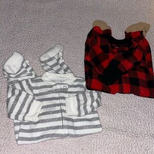 Two Fleece 3mo Zipper Footies